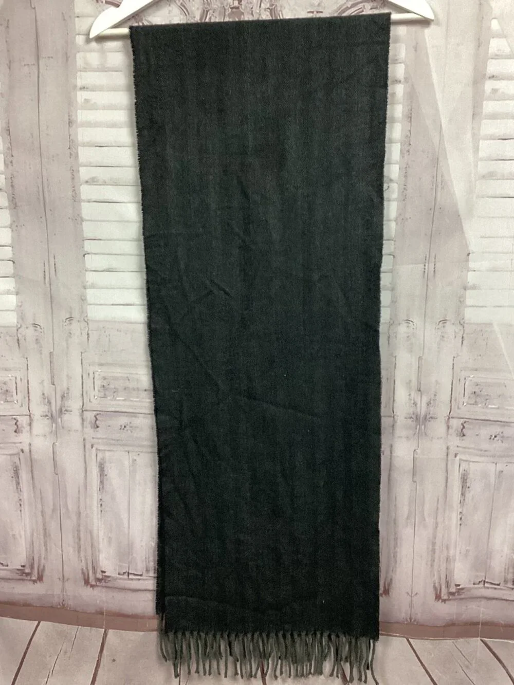 Cashmere Scarf Gray Made in Scotland 13x66
